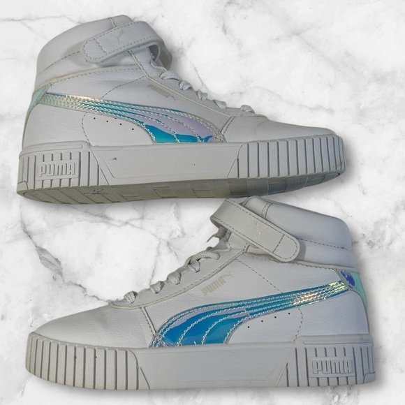 Girls Puma Carina 2.0 mid size 2.5 - Picture 4 of 7